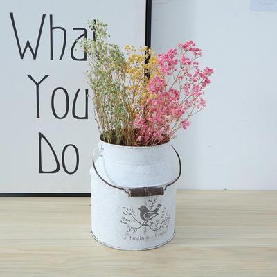 1PC Fashion Home Decor Vintage Style Flower Vases Flowers Pot Metal Planter Desktop Ornament