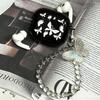 White butterfly, crystal chain, suitable for Apple 1/1 generation Pro full series Bluetooth headset butterfly black case cover