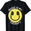 Music Is My Therapy Lover T Shirt