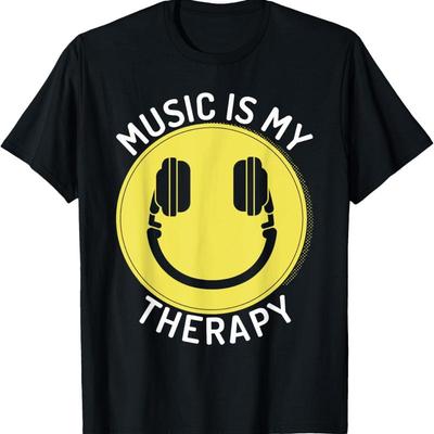 Music Is My Therapy Lover T Shirt