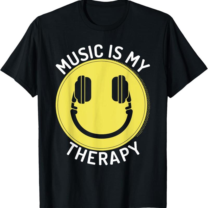 Music Is My Therapy Lover T Shirt