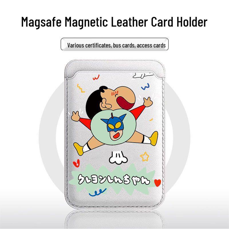 MAGsafe Magnetic Leather Card Holder Phone Case for Apple