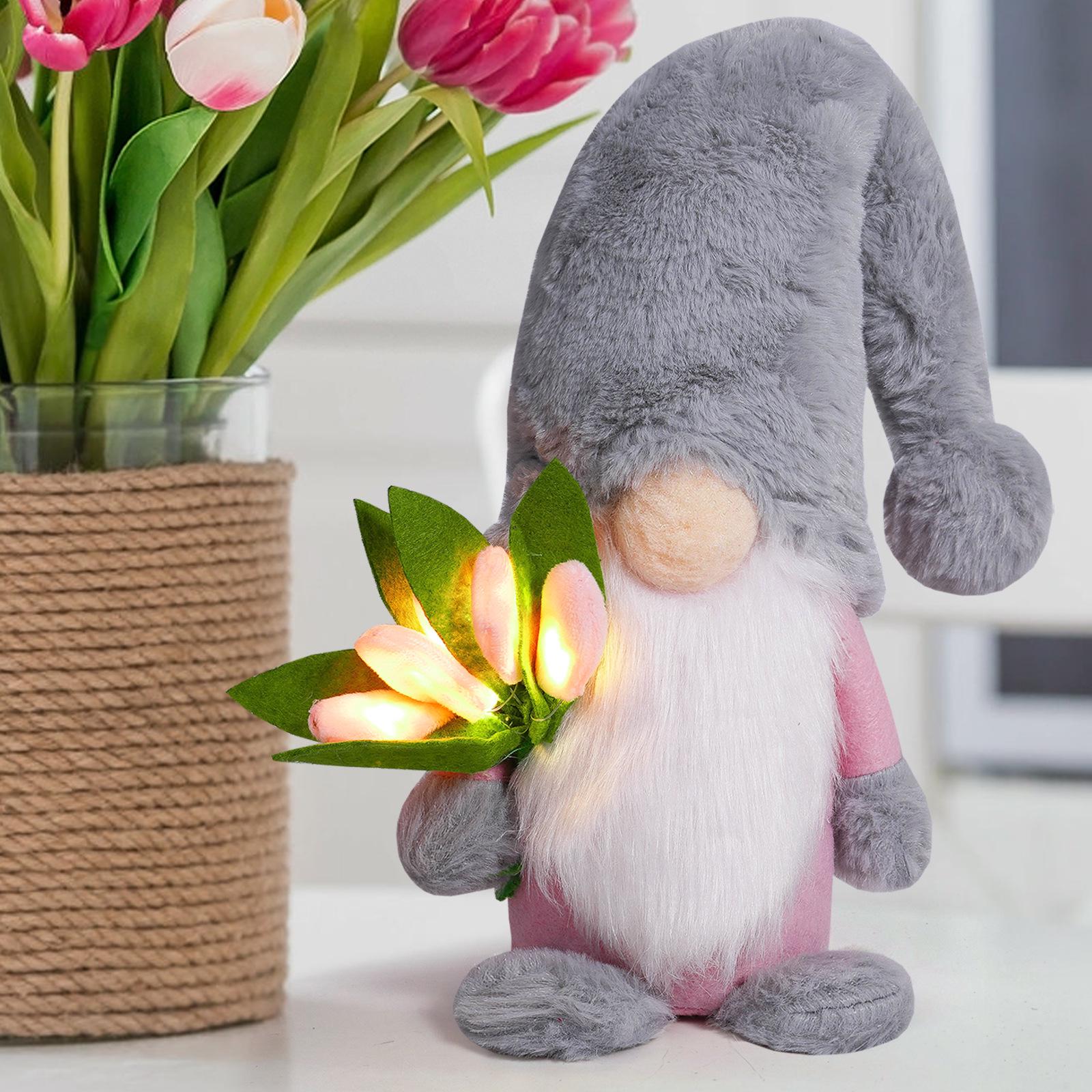 Rudolph Luminous Tulip Doll - Perfect Mother s Day, Valentine s, and Birthday Gift for Home Decor серый