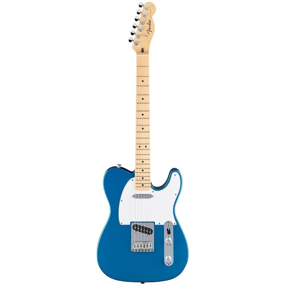 Fender Standard Telecaster® Electric Guitar, Maple Fingerboard, White Pickguard, Aqua Marine Metallic, with Soft Case.
