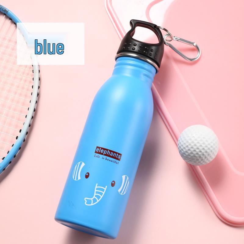 American-Style Children's Sports Water Bottle - 304 Stainless Steel Cartoon Kettle, Portable Fashion Cup, Gift Option