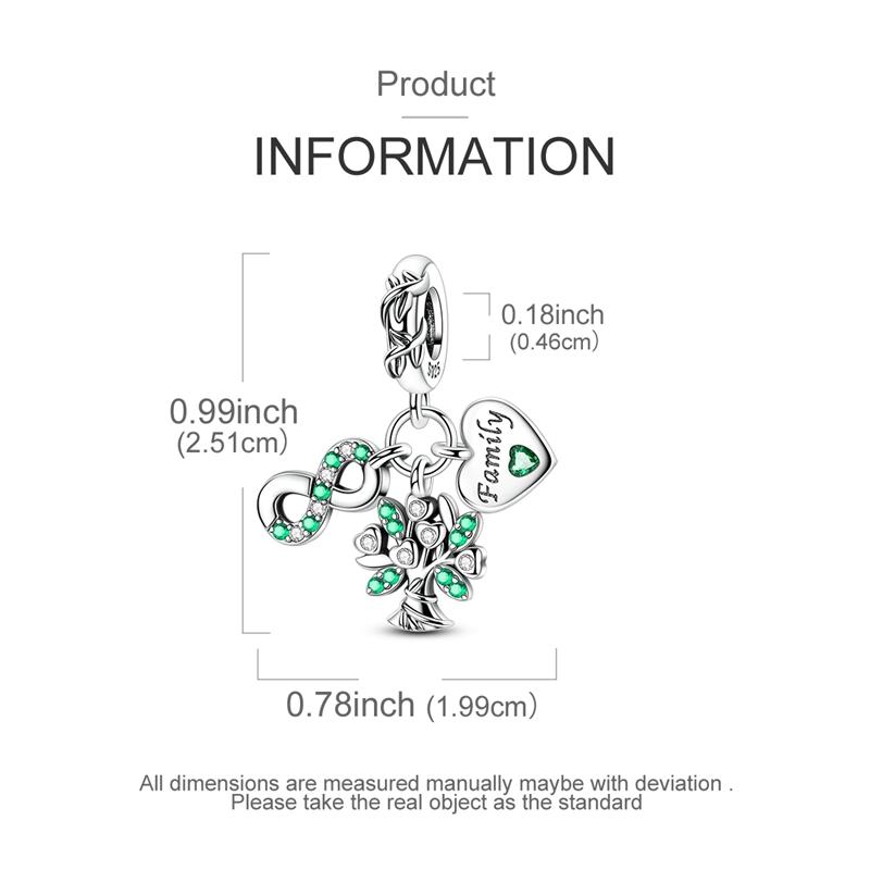 1PCS Charm For DIY Making Bracelet 925 Silver Original Shine Zircon Charms Jewelry Wedding Birthday Gift For Women Mom Friend