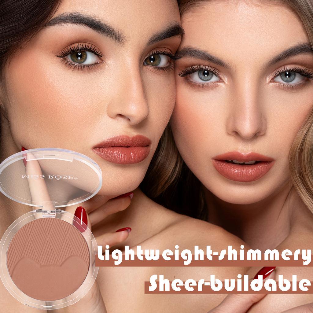 MISS ROSE Round Texture Blush Palette Waterproof Non Smudge Natural