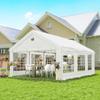 6 x 4 m Party Tent, Heavy Duty Gazebo Canopy with Windows, Outdoor Party Wedding Tent with 4 Removable Sidewalls