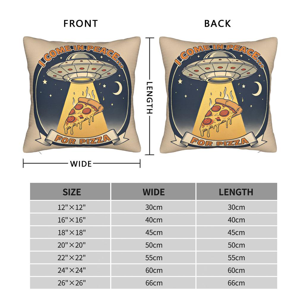 Ufo We Come In Space Alien Pillowcases Kawaii Pillow Case For Couch Sofa Bedroom Print Pillow Cover