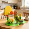Pet Interactive Supplies Parrot Basketball Hoop Toy, Bird Toss Ring Game, Small Ball Games Agility Training Enrichment Toy for Parakeets Cockatiels