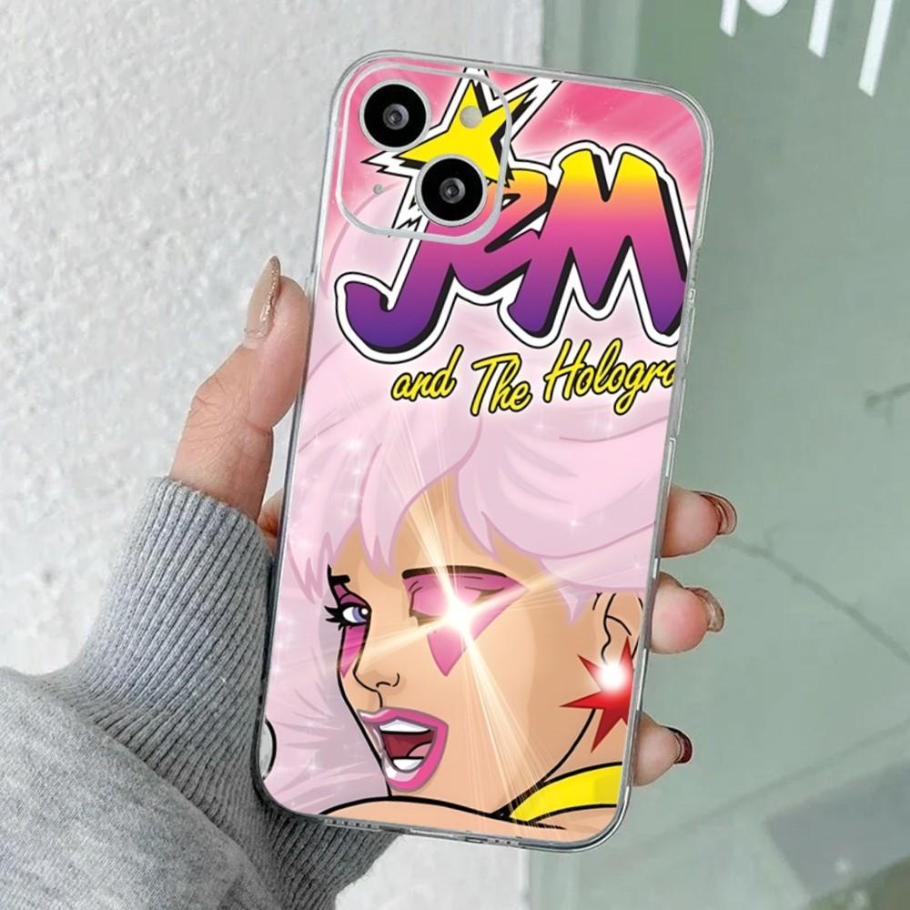 J-Jem And The Holograms Phone Case For iPhone 16,15,14,13,12,11 Plus,Pro,Max,XR,XS,X,7,8 Plus,SE,Mini Transparent Silicone Soft