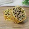 5Pcs Gold Silver Hexagon Mini Plastic Hollow Out Creative Candy Packaging Box Companion Gift Box Party Supplies Jewelry Holder