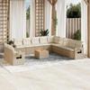 VidaXL Garden Lounge Set with Cushions 12 Pcs, Patio Sofas, Patio Furniture Set, Outdoor Furniture, Beige 3224644