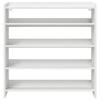 VidaXL Étagère à chaussures blanc 80x25x81 cm bois d'ingénierie, rangement de chaussures, armoire de rangement de 859905