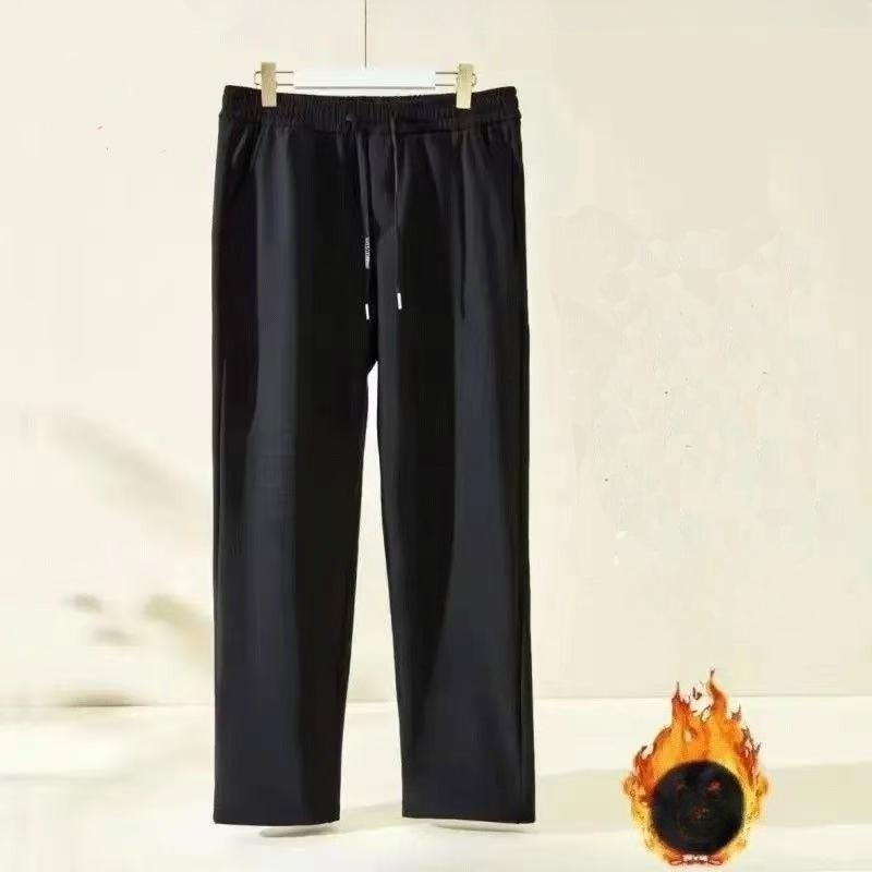 Men's and Women's Autumn Winter Fleece Lined Pants Thickened Windproof Pants for Outer Wear Cold Resistant Warm Casual Pants Plus Size Windproof Pants