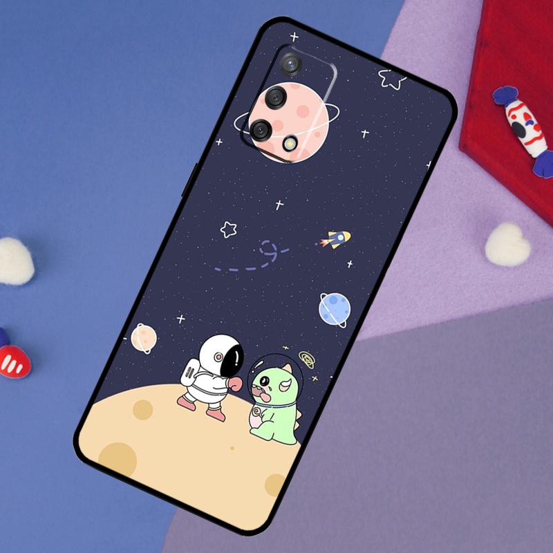 Cute galaxy Astronaut Case For Oppo A60 A80 A40 A6 A5 Pro A15 A16 A17 A57 A94 A74 A54 A76 A96 A18 A38 A58 A78 A98