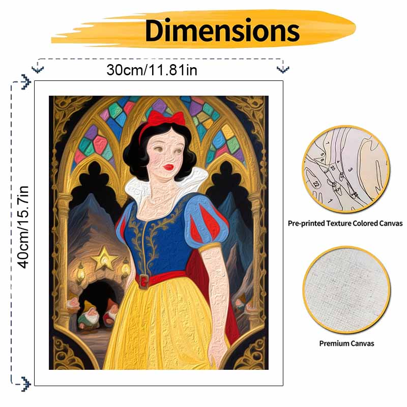 Disney Snow White digital painting oil painting art kit. handmade diy painting home decoration gifts