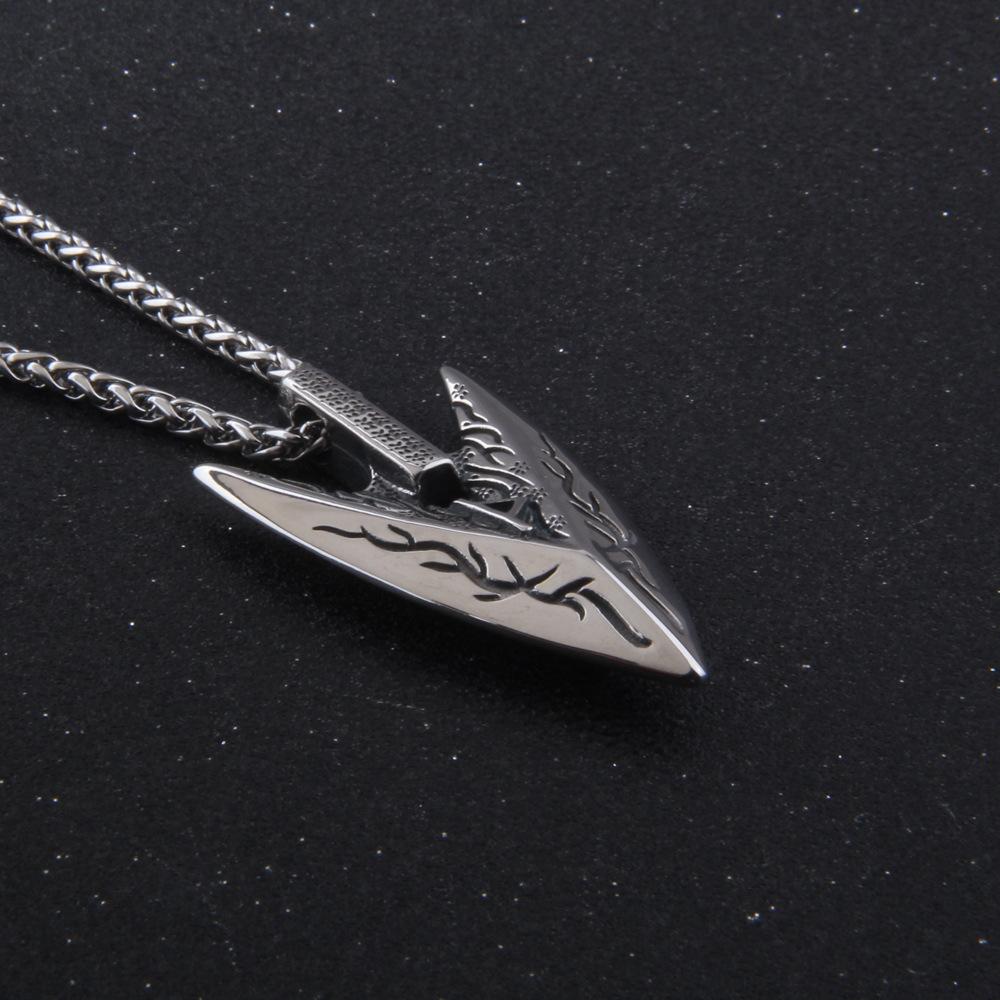 Odin's Spear of Destiny Necklace for Men with Rune Symbol ’s of Odin LabradoriteNorse Mythology