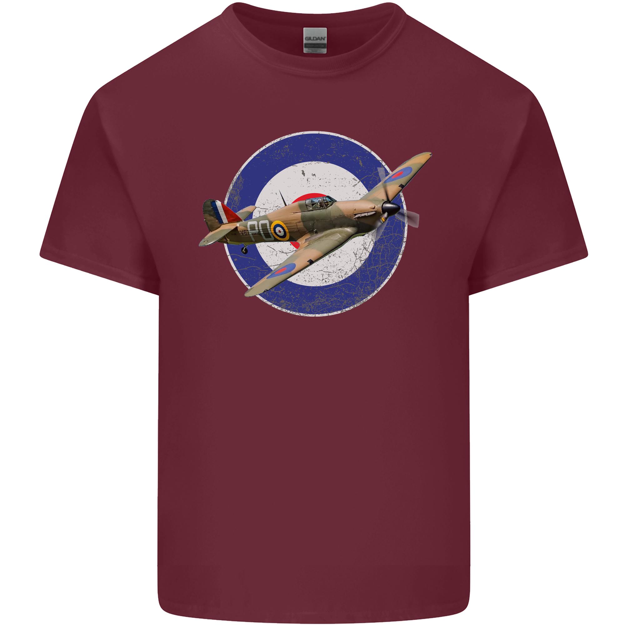 Hawker Hurricane With Raf Ensign Unisexs Light Cotton Tshirt S