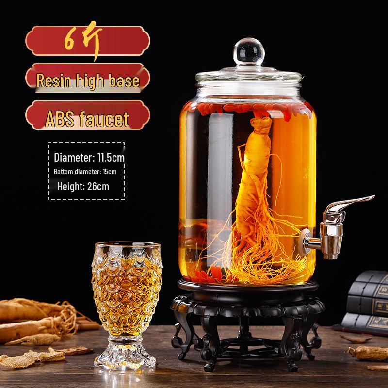Glas-Infusionsbehälter mit Zapfhahn: 10-20 Jin Versiegelte Enzym- und Kimchi-Weinlagerung
