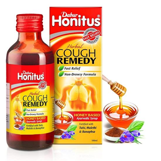 Dabur Honitus Cough Syrup - 100ml | Fast Relief from just 15 mins | Non-drowsy Formula