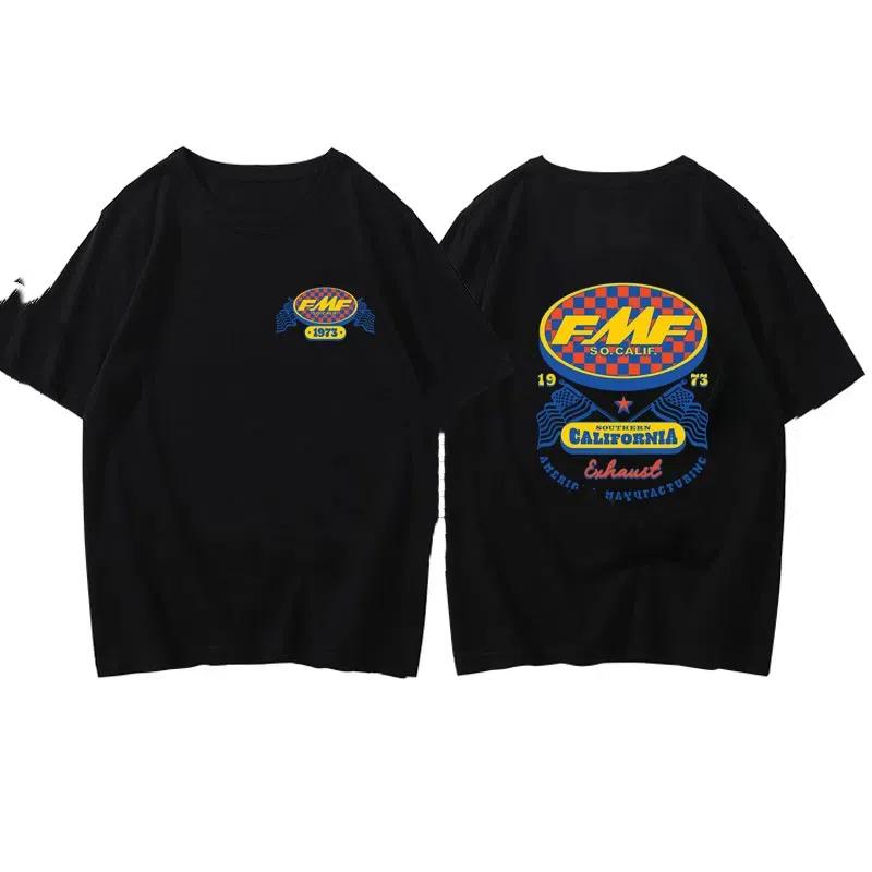 Sommers Bestseller Rennsport Auspuff Harajuku T-Shirts, 100% reine Baumwolle modische Kleidung, kurzärmelige coole Oberteile