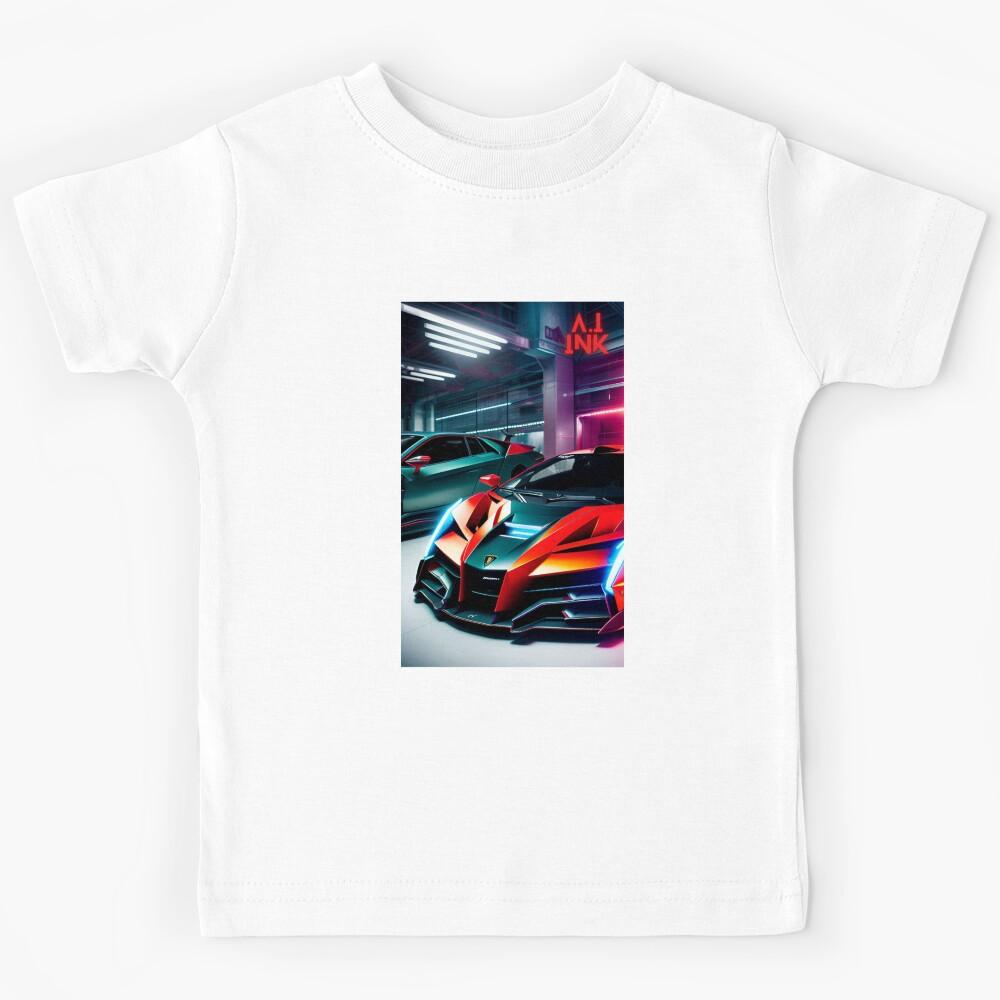 A.I INK | Futuristic Cyberpunk Supercars Kids T-Shirt 100