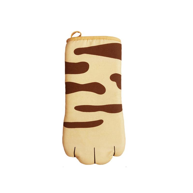 

Длинные хлопковые перчатки для микроволновой печи, милые кошачьи лапки, изоляционные перчатки для духовки, термостойкие, нескользящие, одинарные перчатки, кухонные принадлежности для выпечки