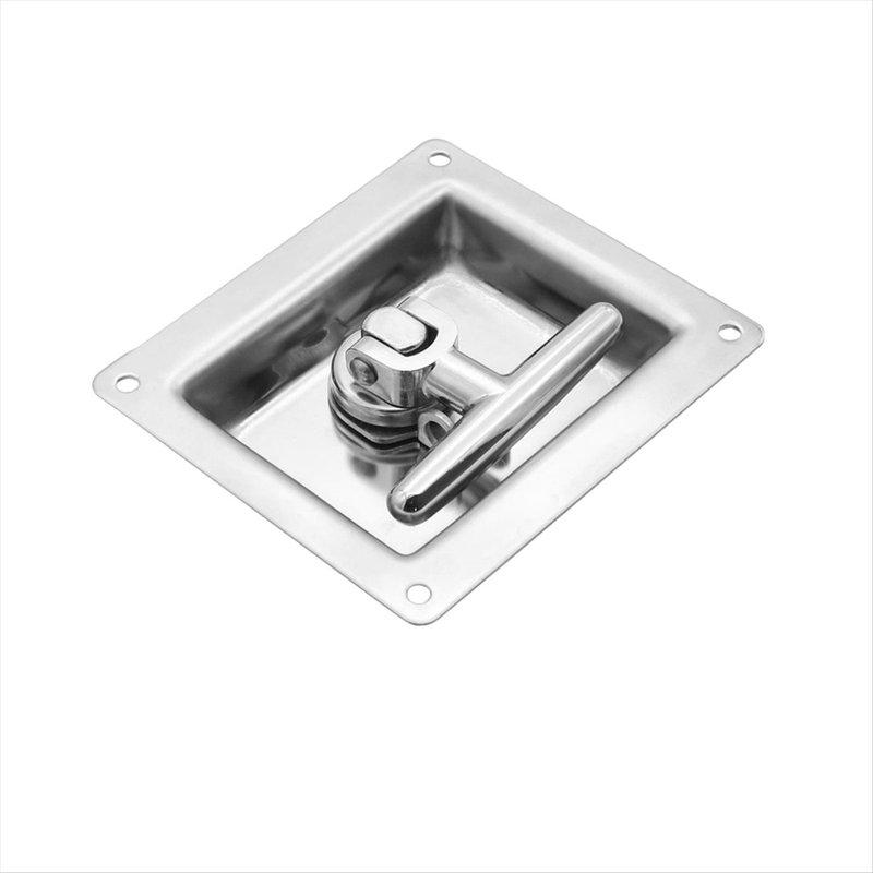 DT08 For RV Stainless Steel Panel Lock T-Shaped Folding Handle Door Lock Square Tool Lock Embedded Lock RV Accessories