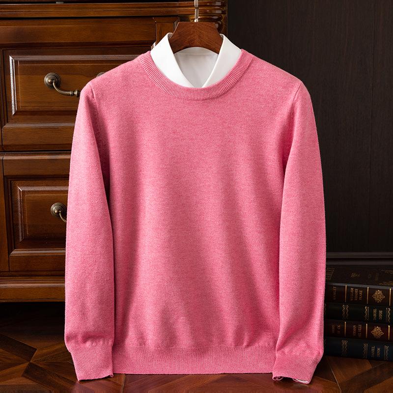 Men's Plus Size Knitwear: Autumn/Winter V-Neck Business Sweater