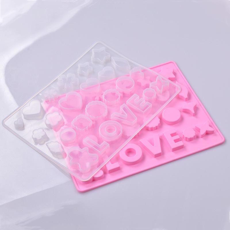LOVE Silicone Mold: Crystal Epoxy, Fondant, Cake & Flower Design, Lettering for Baking Decorations