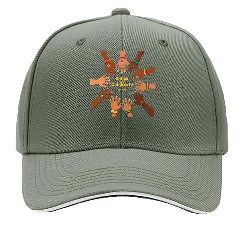 United We Celebrate Diversity Multicultural Hands Circle Graphic Sandwich Baseball Cap Unisex Women Sun Cap Outdoor Workouts Hat