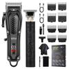 HIENA Electric Hair Clipper with Number Display, Oil Head Carving, Push Clippers for Barbers.