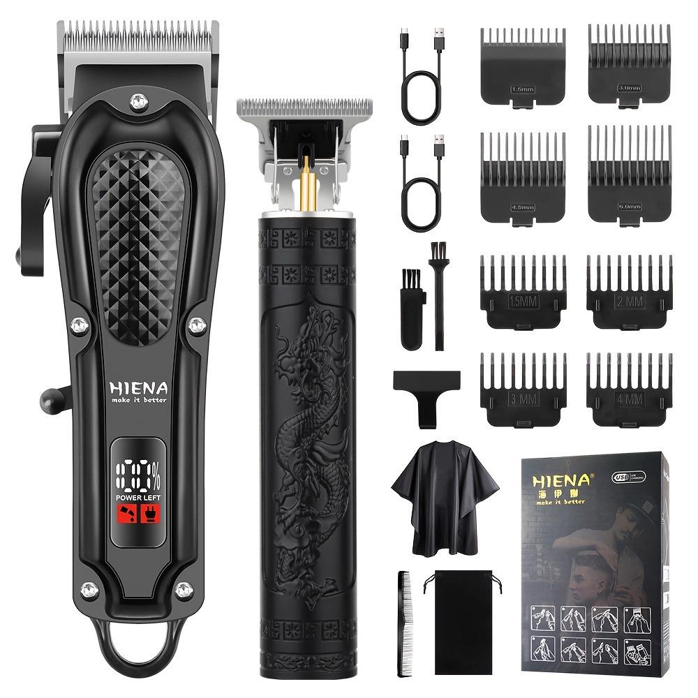 HIENA Electric Hair Clipper with Number Display, Oil Head Carving, Push Clippers for Barbers.