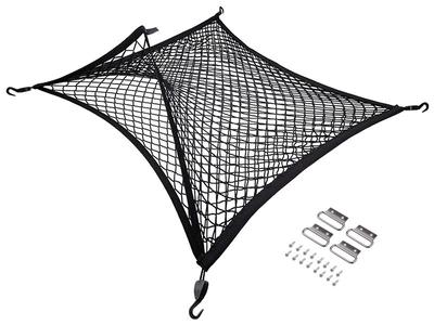 Elastic Net 80x60 Cm, Two-layer with Hooks for Securing In the Trunk