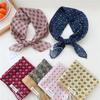 55 Floral Small Silk Scarf: Spring/Summer Korean Fashion Headscarf, Decorative Hairband, Paisley Neckerchief