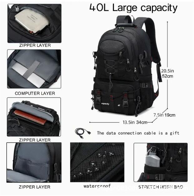 Extra Large Capacity Men's Mountaineering Backpack - Travel & Outdoor Fashion