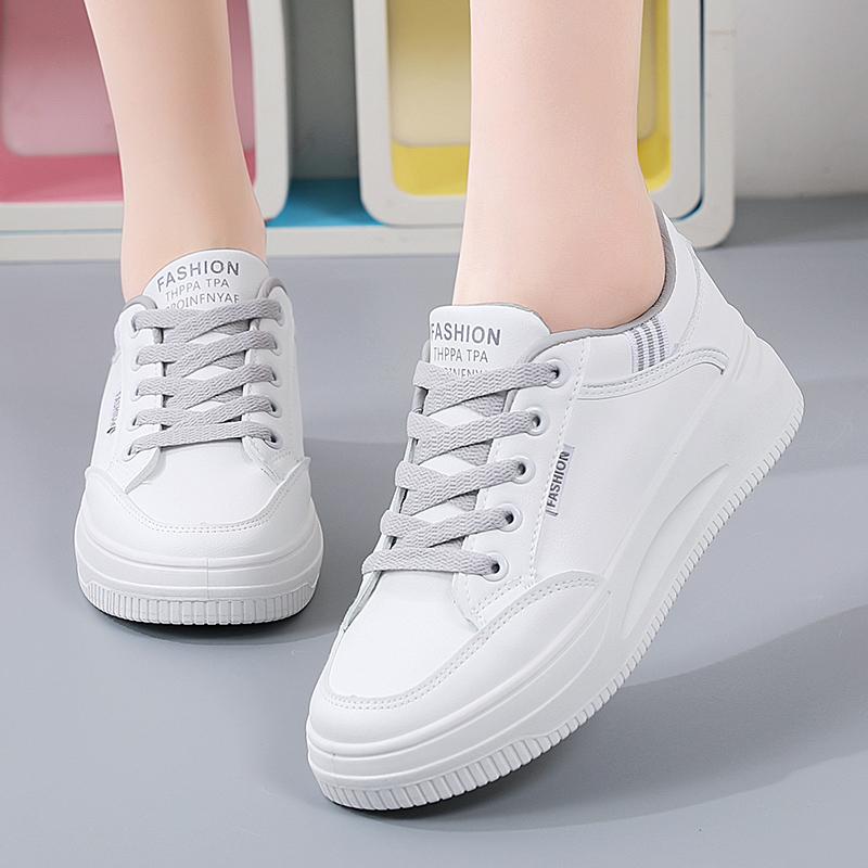 

Модная женская обувь Взрыв Толстая подошва Кожа Маленькие белые туфли Женская трендовая обувь с модной обувью на платформе Уличная повседневная обувь 35 лаймовый