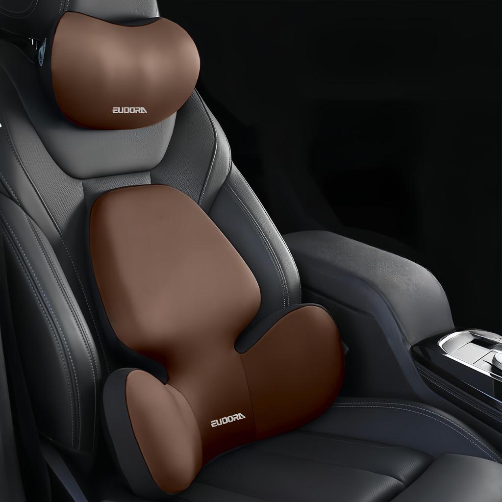 Car Headrest Relieves Neck Pain Headrest Seat Lumbar Cushion Removable Pillowcase Helps Relieve Fatigue Lumbar Support Cushion