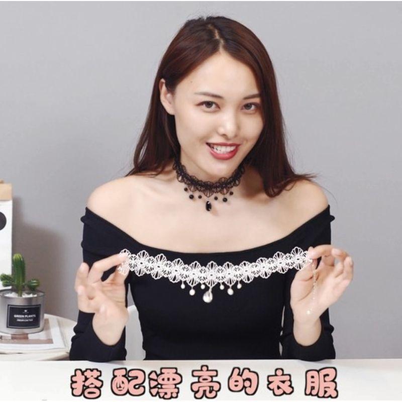 Black Lace Clavicle Chain Female Elegant Neck Accessories