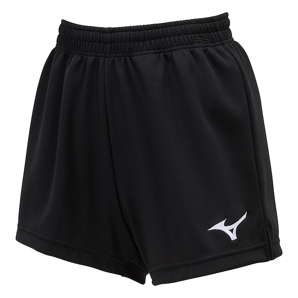 Mizuno Volleyball Wear Game Knit Inseam Black Pants, Material, 8.5cm (Size L), Stretch, Sweat-Absorbent, Quick-Drying, V2MBB201, Women's,