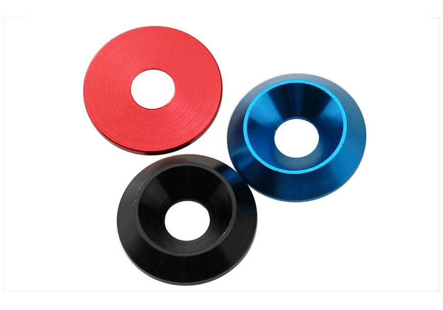 Colored Aluminum Alloy Countersunk Fish Eye Washers - M6/M8/M10