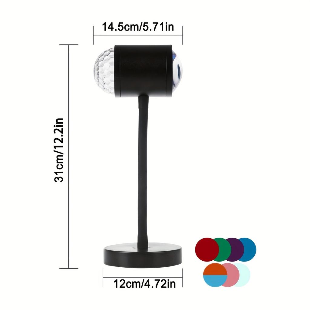 1 pezzo, Luce Proiezione Tramonto Onda d'Acqua Doppia Testa, Spina USB Utilizzo Faretti Parete di Sfondo, Decorazione Casa Moderna Novità Sorpresa Regalo Luce da Scrivania