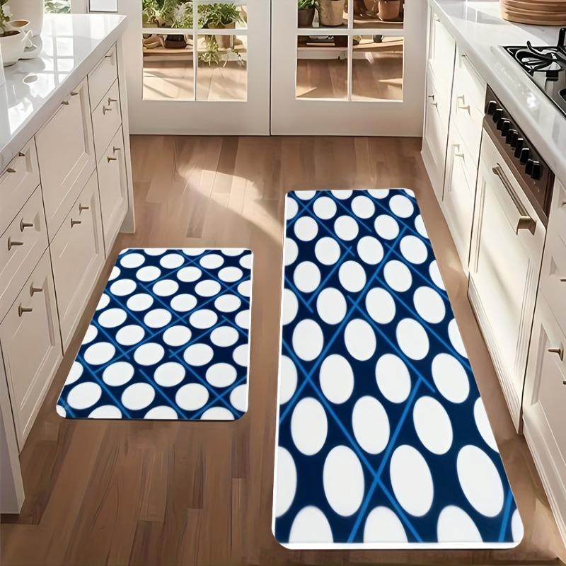 1PC Concentric circles Pattern Kitchen Rug Non-Slip Door Mat Pop design Bathroom Rug Bath Mat Carpet for Home Sink Laundry Decor