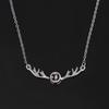 Deer Antler Projection Necklace: 100-Languages 'I Love You' Elk Pendant