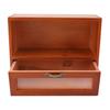 Organizzatore da Tavolo Vintage in Legno Massiccio Vetrina da Scrivania Scatola Portaoggetti con Cassetto Trasparente per