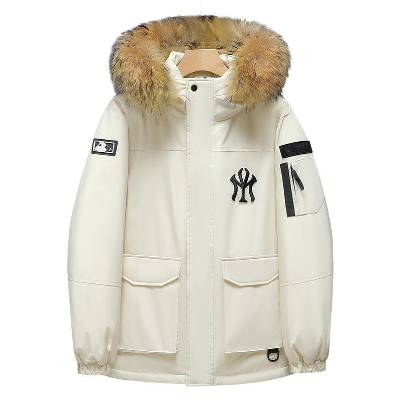 Hooded Men's and Women's Style Cotton Jacket Jacket Thickened Warm Anti Cold Leisure Loose Comfortable High Quality Fabric Feather Silk Down Jacket