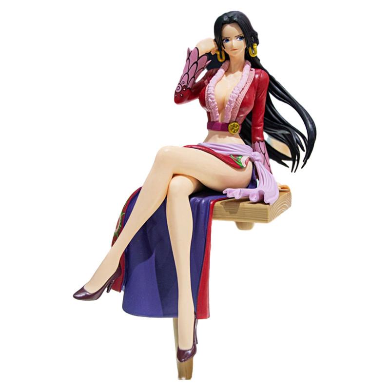 Figurine Anime One Piece 21cm Sexy Boa Hancock Poziție Șezând Figurină de Acțiune PVC Model Colecție Adulți Păpușă Jucărie Ornamente Cadou