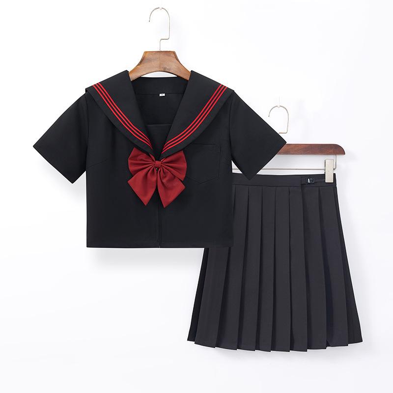 Echtes rotes JK Matrosenkleid mit Faltenrock