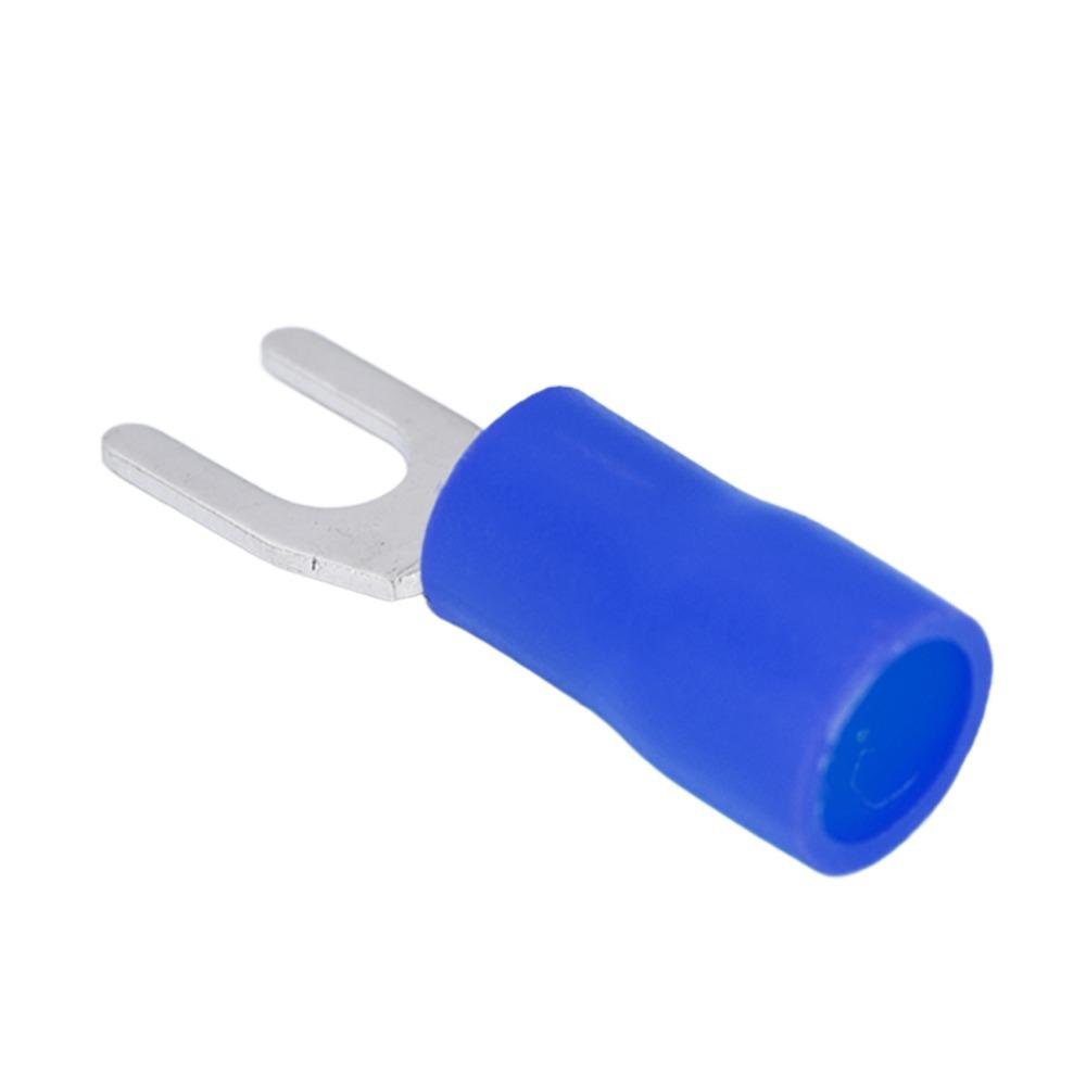 300PCS Blue U Type Wire Connector SV1.25-4 Fork Spade Wire Connector  Transportation Lighting